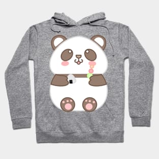 Panda eating Japanese desserts Hoodie